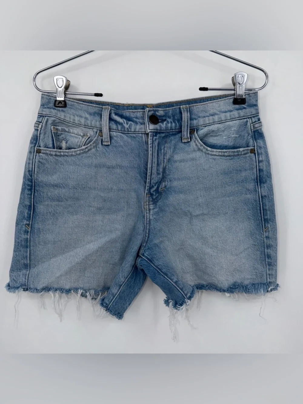 a.n.a High Rise Boyfriend Shorts 5” Inseam Light Blue Denim Cutoffs